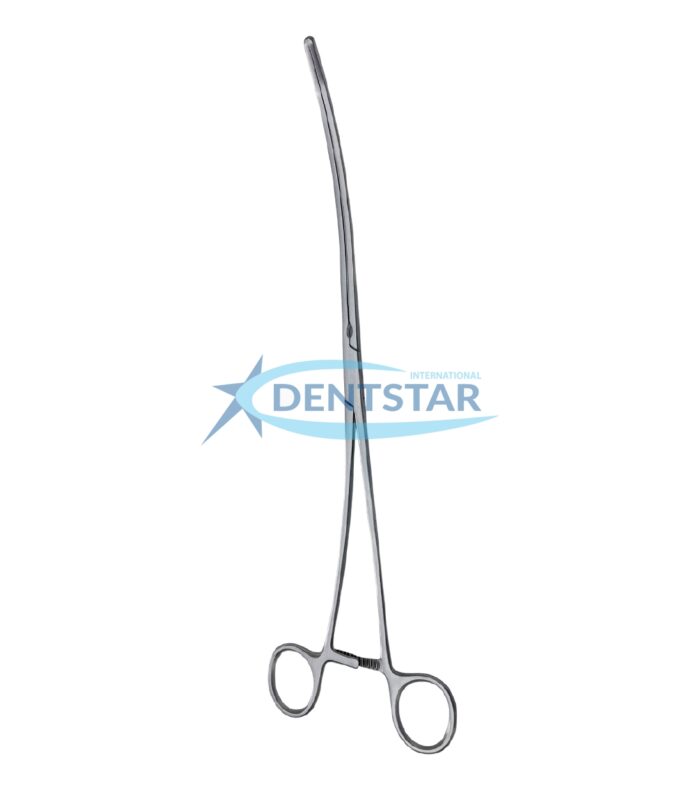 DeBakey Clamp Atrauma with atraumatic serrated jaws made from surgical-grade stainless steel for vascular procedures