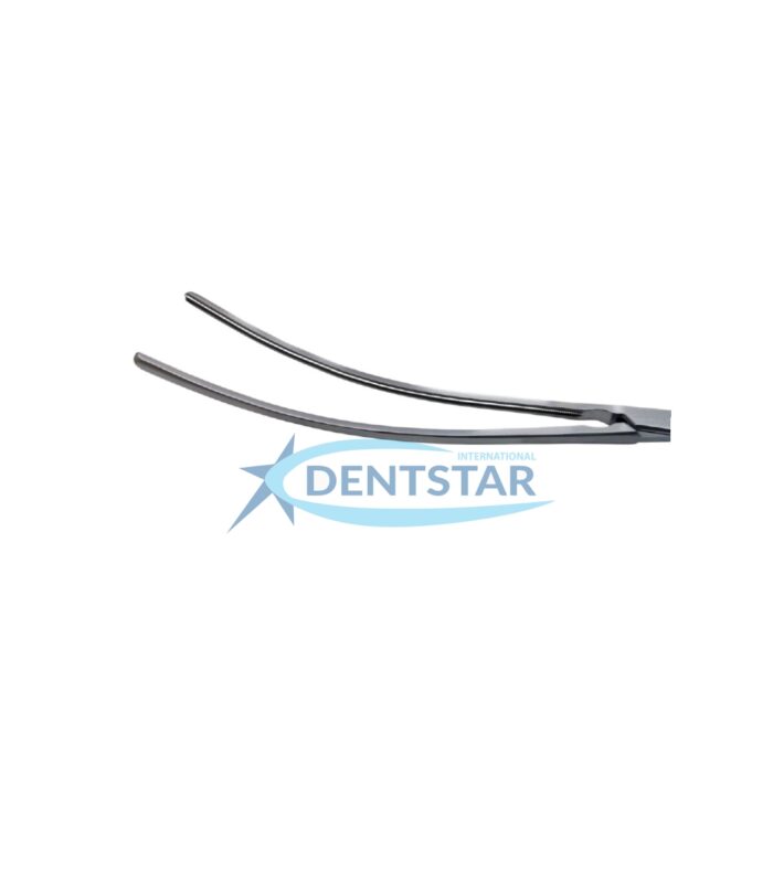 DeBakey Clamp Atrauma with atraumatic serrated jaws made from surgical-grade stainless steel for vascular procedures